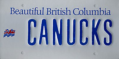 Sample Custom British Columbia License Plate