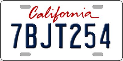 Sample Custom California License Plate